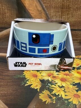 🆕Star Wars R2-D2 Pet Bowl - Light Blue, White, Blue, Red